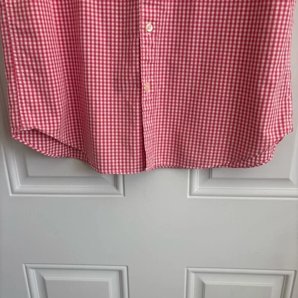 Men’s J. Crew Short Sleeve Gingham Shirt, Size Medium - Picture 6 of 12